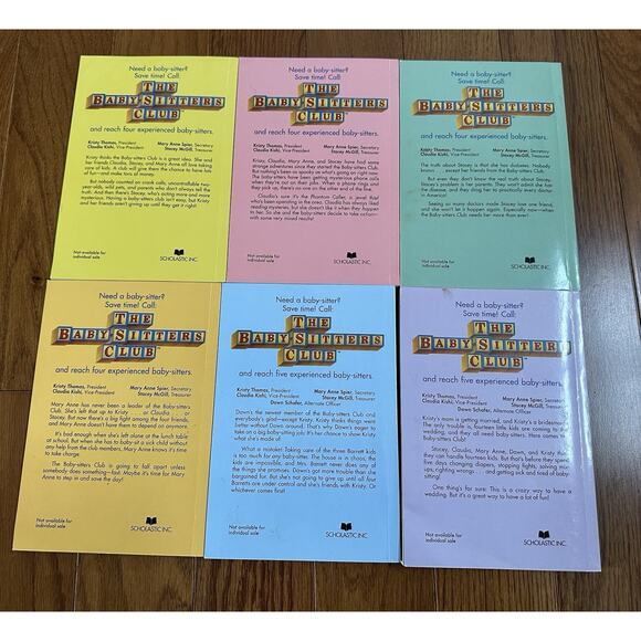 The BabySitters Club Book Collection #1-6 In Retro Tin Collectors Box Ann Martin - Picture 6 of 6